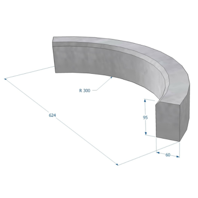 Vibrobetoonist äärekivi kaar