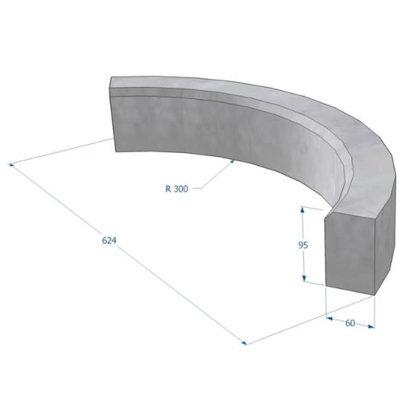 Vibrobetoonist äärekivi kaar