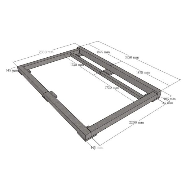Hauapiire kolmekohaline lihvitud betoonist 24.3.3 lilleribaga