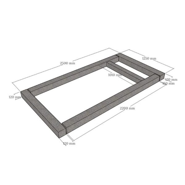 Hauapiire ühekohaline lihvitud lilleribaga 24.7.1