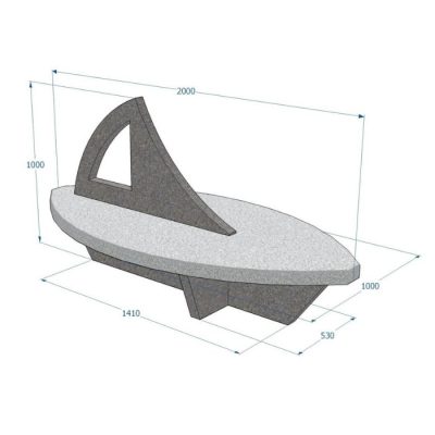 Joonis betoonist purjega istepink