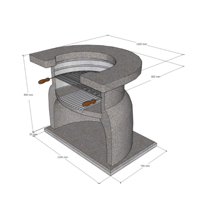 Betoonist aiagrill 6.1 alusplaadiga